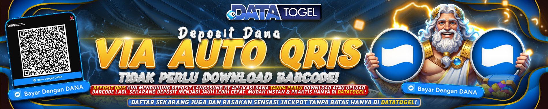 DEPOSIT DANA VIA AUTO QRIS DI DATATOGEL